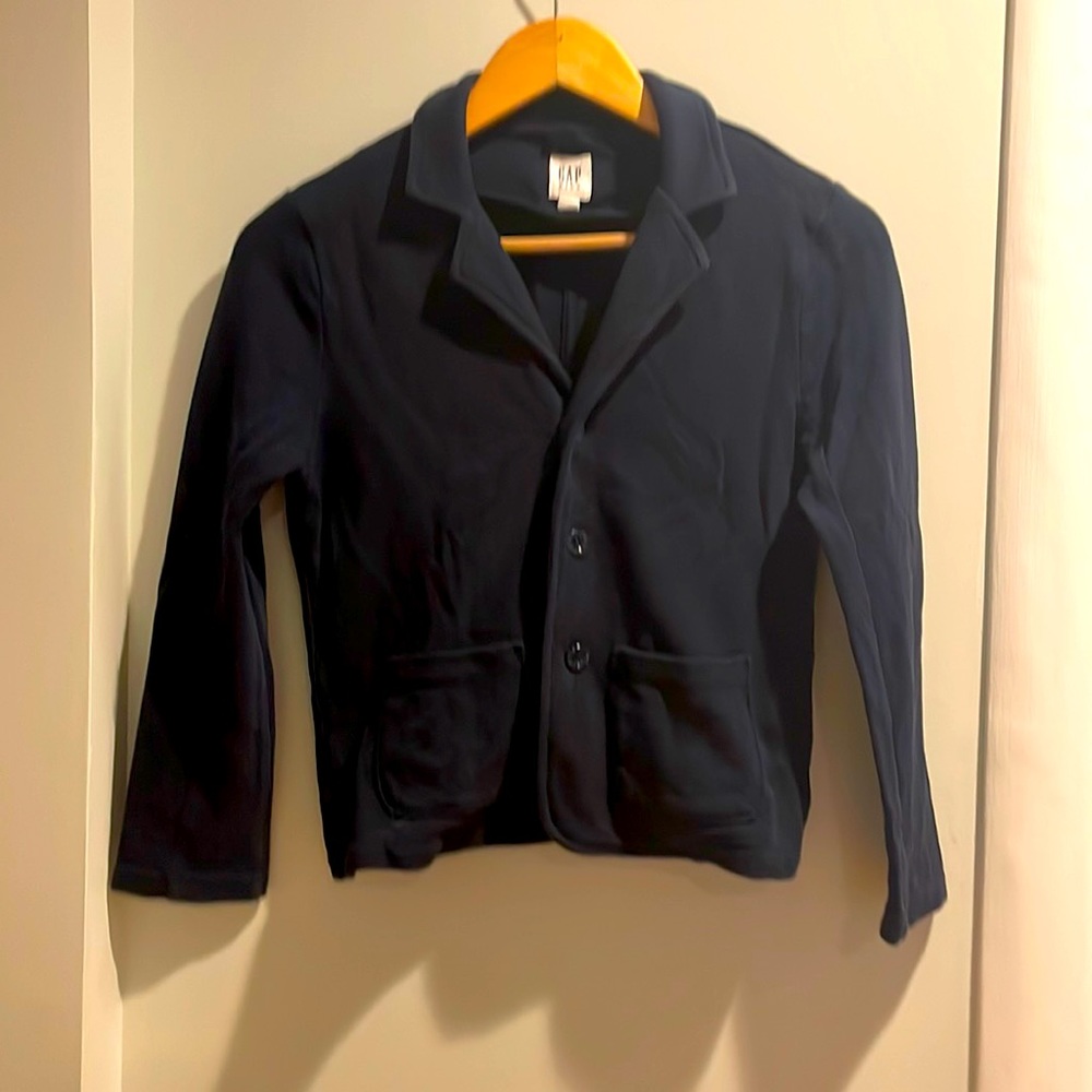 Gap navy blue pique knit blazer kids size L